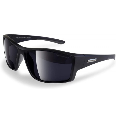 Oversized Marlin Bifocal Sunglasses Black Frame with Grey (Smoke) Polarized Lenses. - Black - CF18AQIOTXC $34.33