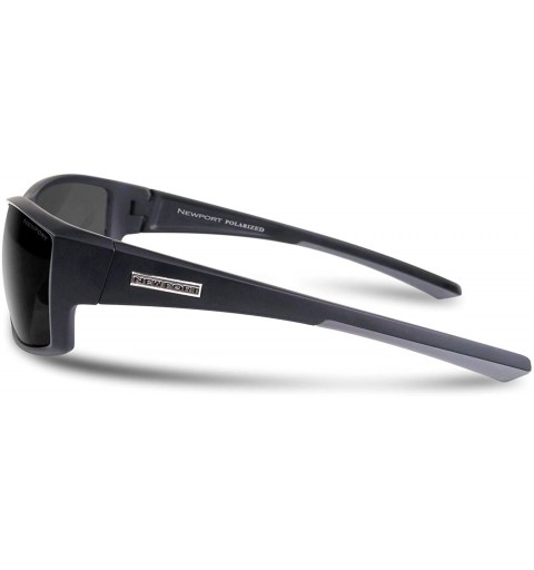 Oversized Marlin Bifocal Sunglasses Black Frame with Grey (Smoke) Polarized Lenses. - Black - CF18AQIOTXC $34.33