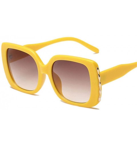 Oversized Luxury Oversized Sunglasses Women Retro Brand Designer Big Black As Picture - Red - CU18XDWMKR5 $9.67