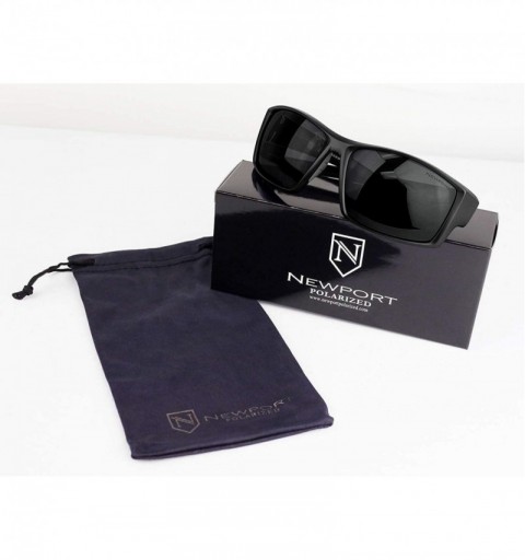 Oversized Marlin Bifocal Sunglasses Black Frame with Grey (Smoke) Polarized Lenses. - Black - CF18AQIOTXC $34.33