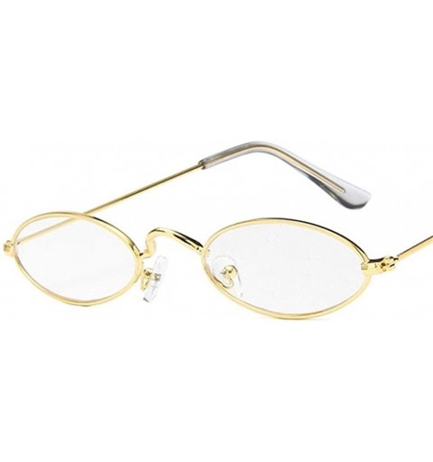 Oval Vintage Sunglasses Fashion Designer Glasses - 7 - C9198EX42YZ $35.31