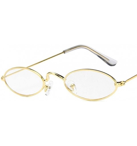 Oval Vintage Sunglasses Fashion Designer Glasses - 7 - C9198EX42YZ $13.61