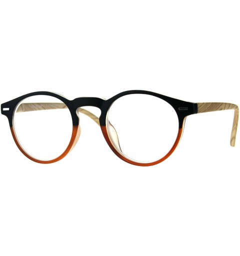Round Reading Glasses Magnified Eyeglasses Round Keyhole Fashion Spring Hinge - Orange - C118EMGDH80 $9.37