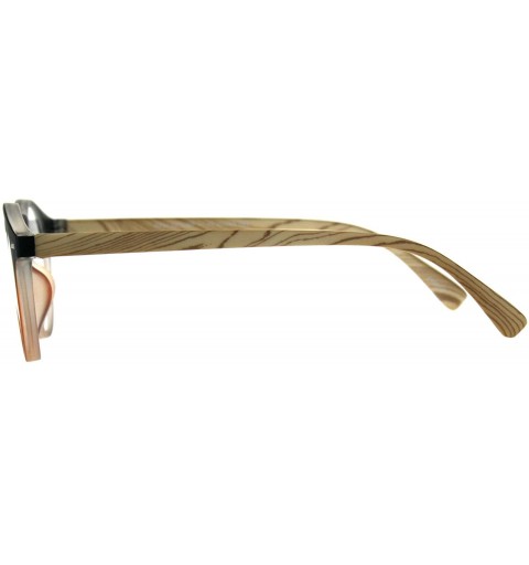 Round Reading Glasses Magnified Eyeglasses Round Keyhole Fashion Spring Hinge - Orange - C118EMGDH80 $9.37
