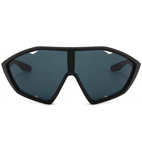 Oversized Oversized Modern Mask Shape One Piece Sunglasses for Men Women - C8 Brown Brown - CW1986ZA5AY $12.37