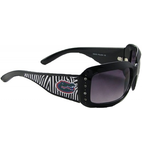 Sport Florida Gators UF Black Zebra Print Clear Crystals Womens Sunglasses S4ZB - CY11BZJTU17 $26.77