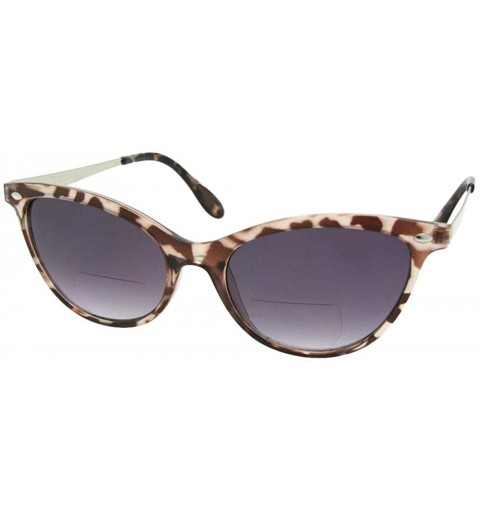 Cat Eye Bifocal Sunglasses Women's Cat-eye B105 - Clear Tortoise Gray Lenses - CE18RM4DN33 $18.47