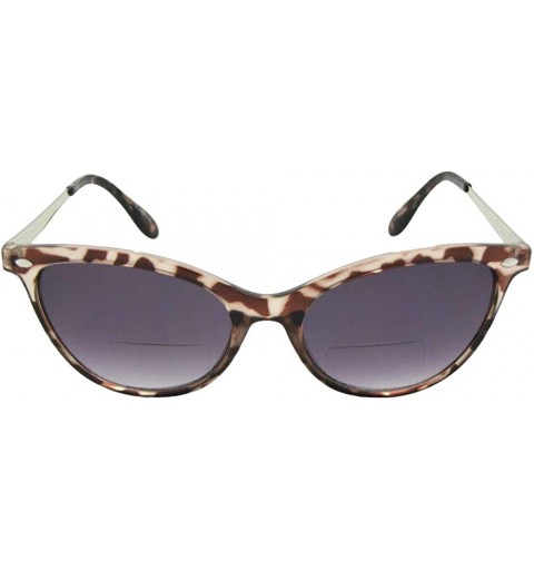 Cat Eye Bifocal Sunglasses Women's Cat-eye B105 - Clear Tortoise Gray Lenses - CE18RM4DN33 $18.47