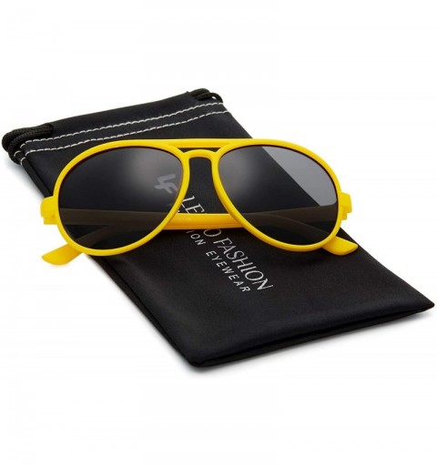 Aviator Cool Kids Aviator UV400 Sunglasses for Babies and Toddlers age 0 to 4 - Bumblebee Yellow - Smoke - CK199CX5IZO $9.02