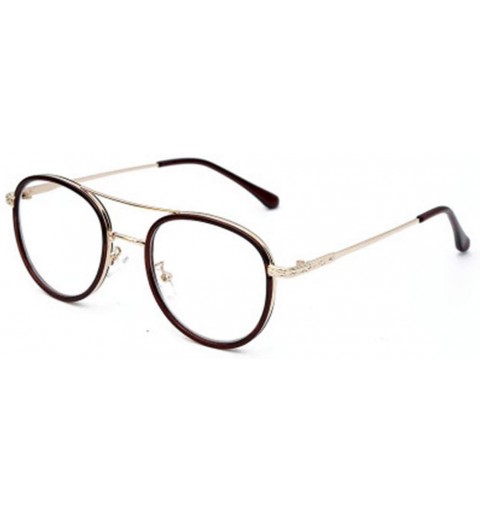 Sport Round Metal Full Frame Sunglasses Retro Literary Glasses Flat Mirror Frame - 4 - CK190QUD0Q9 $68.25