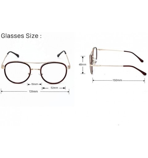 Sport Round Metal Full Frame Sunglasses Retro Literary Glasses Flat Mirror Frame - 4 - CK190QUD0Q9 $36.13