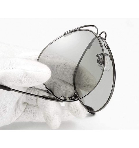 Sport Memory Metal Sunglasses Polarized Sunglasses- Color-Changing Glasses Driving Mirror Men's Glasses - C - CP18KX07MZD $29.29
