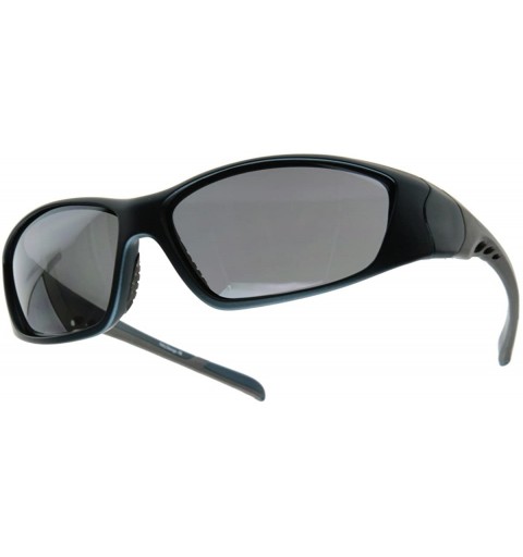 Sport Durable Sports Wrap Shades TR-90 Frame Sunglasses (Blue) - CZ116HJYZI3 $12.89