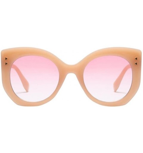 Aviator Cat Eye Sunglasses - Women Vintage Big Frame Sunglasses Ladies Man Retro Eyewear (E) - E - C418E4QH26A $7.35