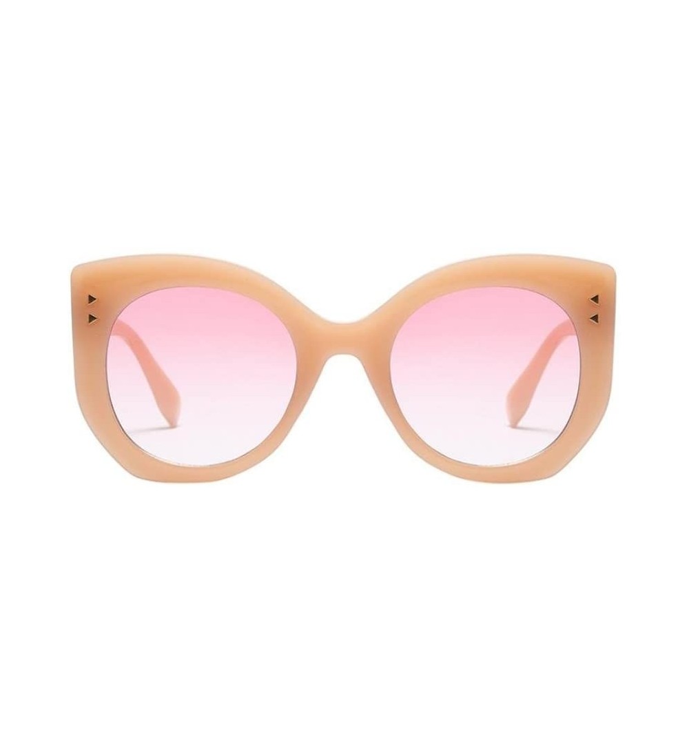 Aviator Cat Eye Sunglasses - Women Vintage Big Frame Sunglasses Ladies Man Retro Eyewear (E) - E - C418E4QH26A $7.35