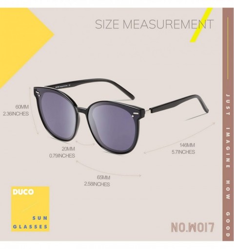 Goggle Fashion Round Vintage Retro Shades Sunglasses for Women W017 - Black Grey - C4196EZOOZC $21.32