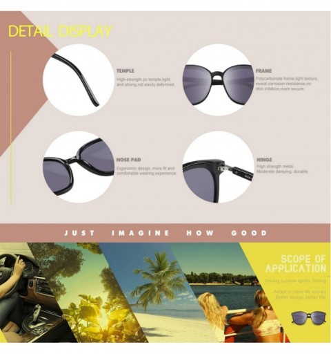 Goggle Fashion Round Vintage Retro Shades Sunglasses for Women W017 - Black Grey - C4196EZOOZC $21.32