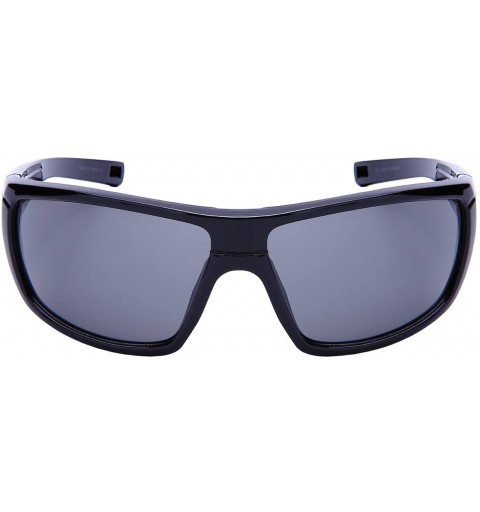 Wrap Bold Sports Wrap Sunglasses with Polarized Lens 570097-P - Black - CX12OBAL7Q8 $11.72