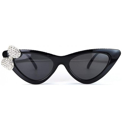 Cat Eye Rhinestone Designer Retro Cat Eye Sunglasses Small Durable 2020 Fashion Ladies Women UV400 - Rhinestone - CJ198EZAETW...