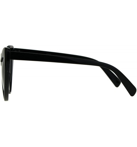 Cat Eye Womens Cat Eye Heart Shape Retro Goth Plastic Sunglasses - Black Smoke - CE180K7OMA8 $7.59