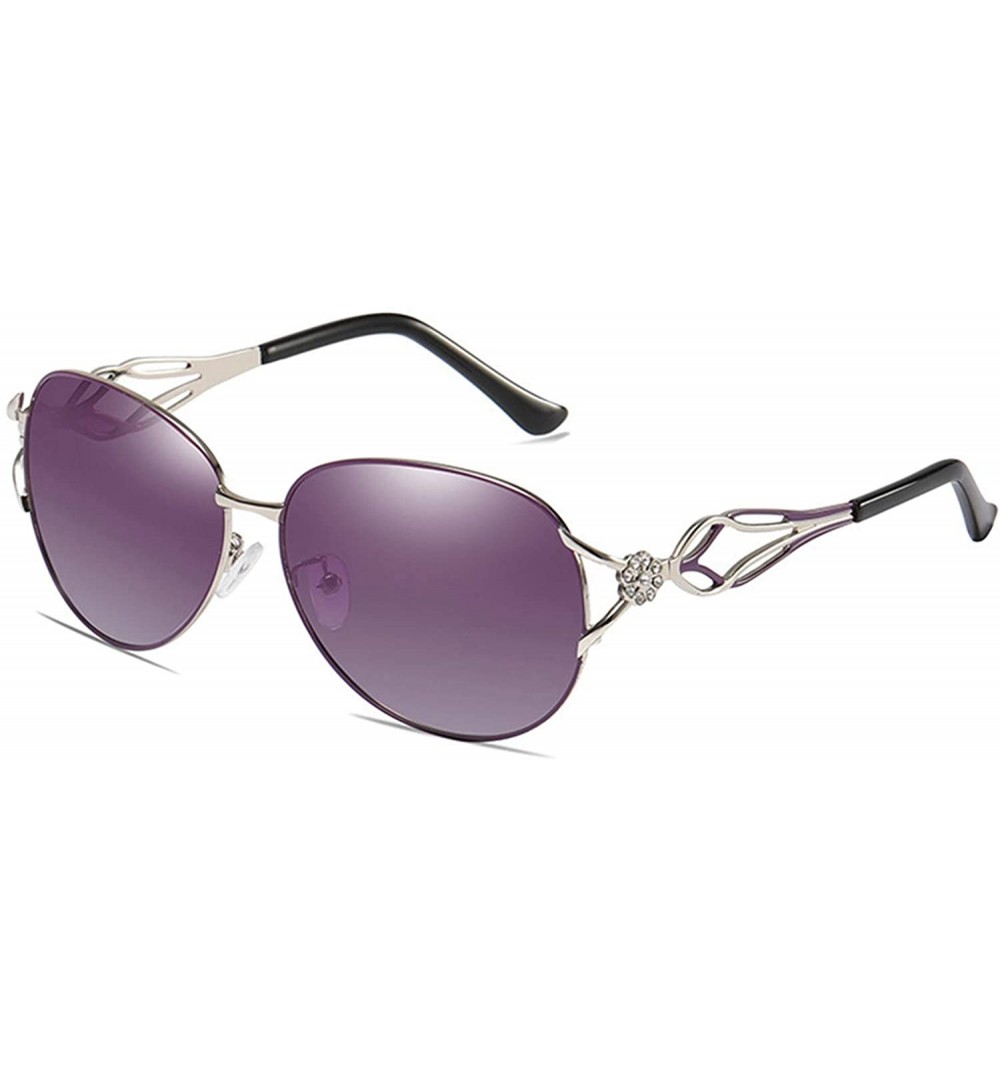 Goggle Women Polarized Sunglasses UV400 Protection Ladies Fashion Stylish Eyewear - Purple - CJ18Q28OG36 $19.56