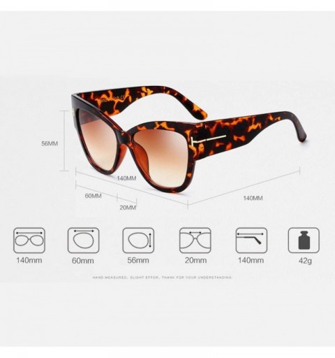 Oversized Oversized Frame Lady Travel Beach Sun Protect Sunglasses with Lanyard Chain - Brown - C518CYMZZDM $24.36