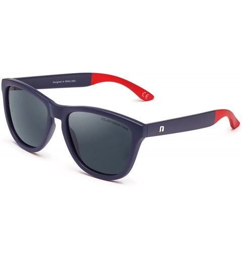 Wayfarer Model - Men & Women Sunglasses - Model Matt Blue - Blue Grey and Red - CE18GDSAE0U $45.51
