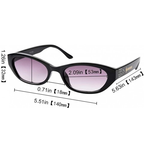 Cat Eye Womens Anti-Blue Light Small Cat Eye Cute Reading Glasses - Black Frame/Gray Lenses - CR18XTN9AOS $11.87