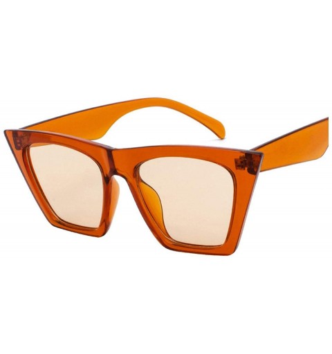 Square Fashion Women Square Sunglasses Luxury Mirror Retro Big Men Vintage - 4 - CF198A3N2AQ $28.05