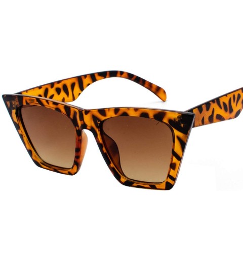 Square Fashion Women Square Sunglasses Luxury Mirror Retro Big Men Vintage - 4 - CF198A3N2AQ $62.71