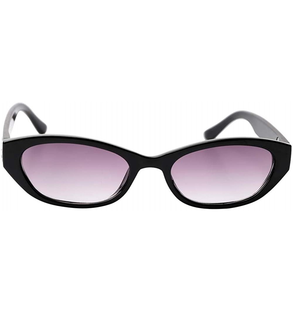 Womens Anti-Blue Light Small Cat Eye Cute Reading Glasses - Black Frame ...