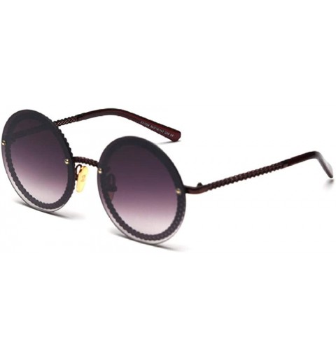 Goggle Hollow Frame Round Sunglasses Female Street Beat Sunglasses Ocean Sunglasses - C618X5ZSE7M $21.72
