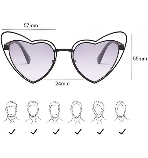 Sport Heart-shaped Sunglasses Driving Glasses Traveling Holiday UV Protection - Purple - C518DM3TZ73 $12.96