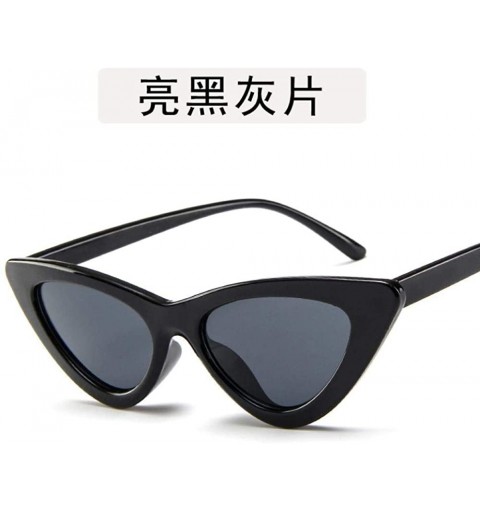 Oversized 2019 New Fashion Cute Sexy Ladies Cat Retro Sunglasses Women Vintage Black Grey - Clear Purple - CW18YKUQL3I $7.75