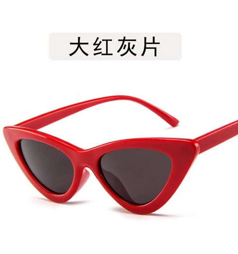 Oversized 2019 New Fashion Cute Sexy Ladies Cat Retro Sunglasses Women Vintage Black Grey - Clear Purple - CW18YKUQL3I $7.75