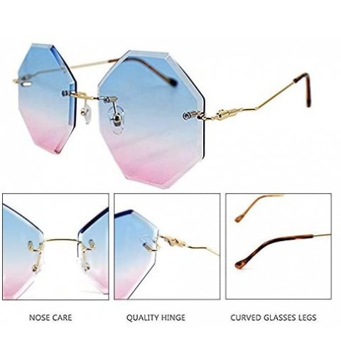Sport Color Coated Full Metal Frame UV400 Heart Shape Sunglasses Eyewear - U-blue - CS194L33W7A $12.69