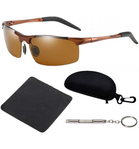 Rimless Semi-Rimless Polarized Sport Sunglasses Anti-wind sand Ideal for Running or Cycling - C318TYC2NW3 $11.51