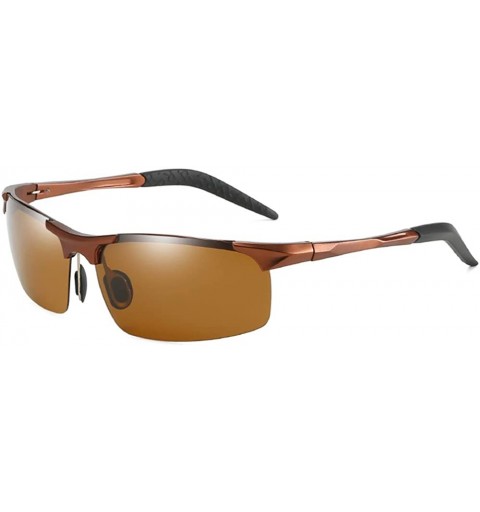 Rimless Semi-Rimless Polarized Sport Sunglasses Anti-wind sand Ideal for Running or Cycling - C318TYC2NW3 $11.51