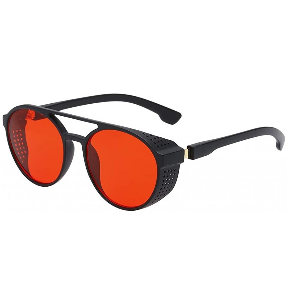 Goggle Unisex Vintage Glasses Retro Eyewear Fashion Radiation Protective Glasses - Red - CG18Q65H7TI $12.13
