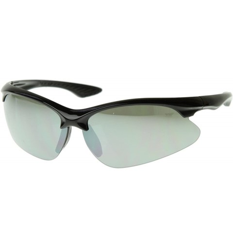 Semi-rimless Top Quality TR-90 Semi-Rimless Half Frame Sports Sunglasses UV400 Golf/Cycling - Black Smoke - CG116O2M70L $16.06