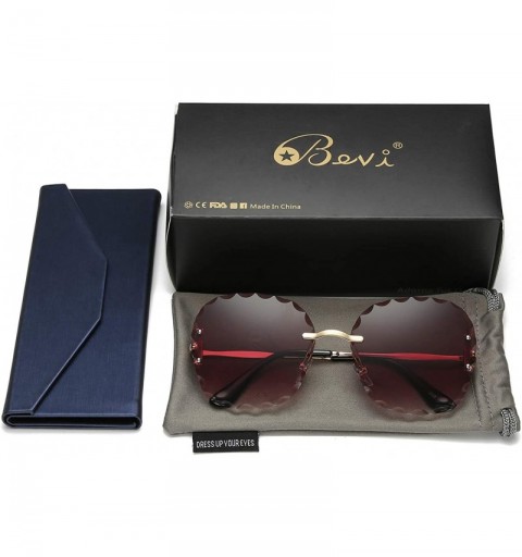 Rimless Rimless Sunglasses Protection 3635C1 - Brown - CX18UL24R82 $11.94