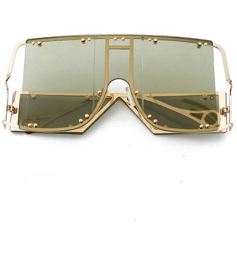 Square Fashion Sunglasses Oversized Glasses fashion - Green - C618XE8H8SC $10.72