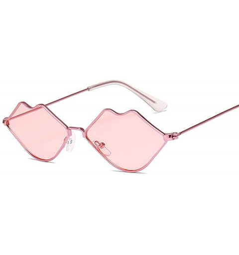 Rimless 2020 Cute Sexy Ladies Lips Sunglasses Women Metal Frame Fashion Vintage Sun Glasses Female UV400 Shades - CZ198A3787R...