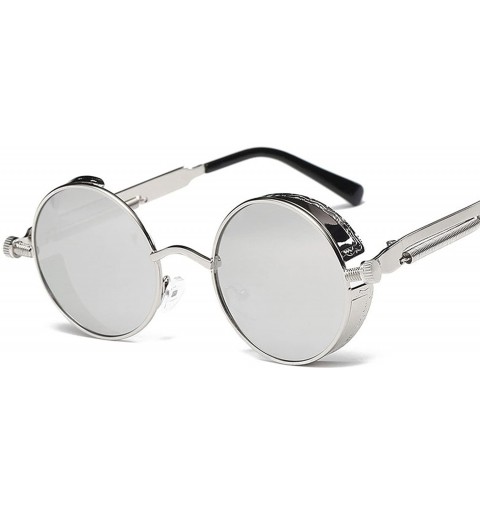 Oval Metal Round Steampunk Sunglasses Men Women Fashion Glasses Er Retro Frame Vintage UV400 - 12 - CE199COSG9K $29.69