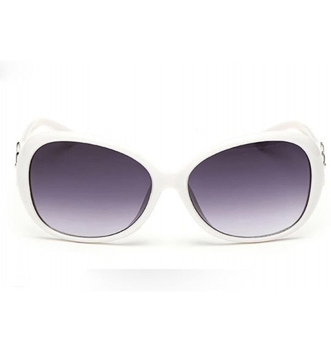 Oversized Hot Sale! Fashion Round Glasses-Women Men Double Ring Decoration Shades Eyewear UV Protection Sunglasses (D) - C818...
