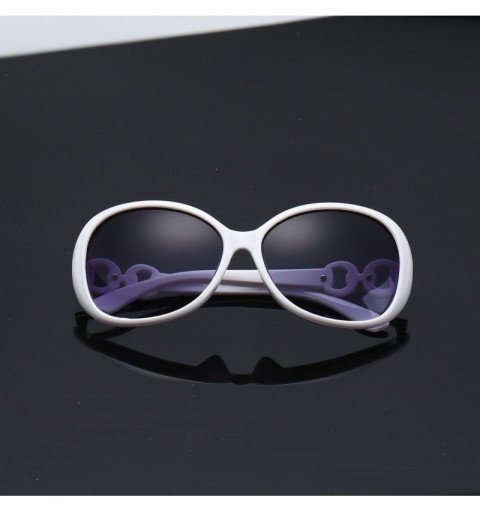 Oversized Hot Sale! Fashion Round Glasses-Women Men Double Ring Decoration Shades Eyewear UV Protection Sunglasses (D) - C818...