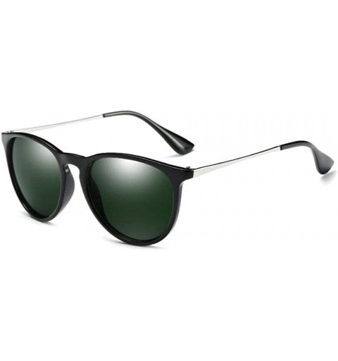 Round Classic Pilot Sunglasses Polarized Men Women Vintage Driving UV400 Lens Protection Sun glasses - Green - CD197I0MCO6 $1...