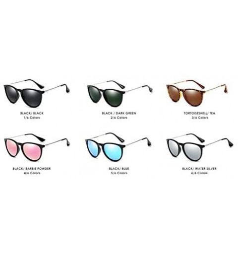 Round Classic Pilot Sunglasses Polarized Men Women Vintage Driving UV400 Lens Protection Sun glasses - Green - CD197I0MCO6 $1...