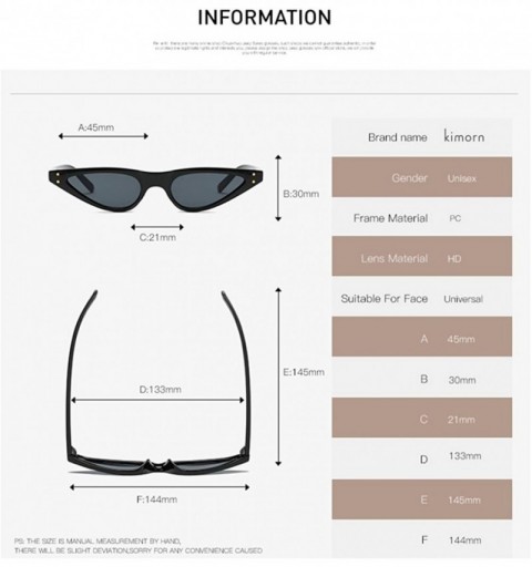 Cat Eye Sunglasses For Women Metal Hinges Small Cat Eye Frame Sun Glasses K0578 - Orange - CA18CEME7YN $8.15