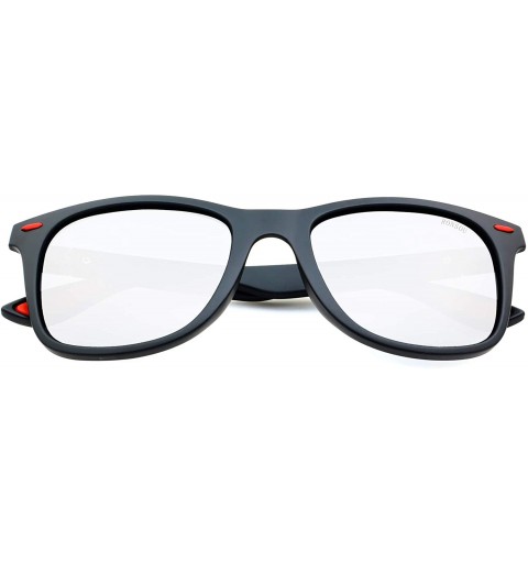 Sport Vintage Polarized Sunglasses for Men Women Retro UV Protection Stylish Sun Glasses - G5-black Frame/Silver Lens - CI18K...